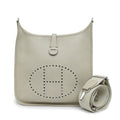 Hermes Evelyne 3 PM Beton Silver Taurillon Clemence Shoulder Bag