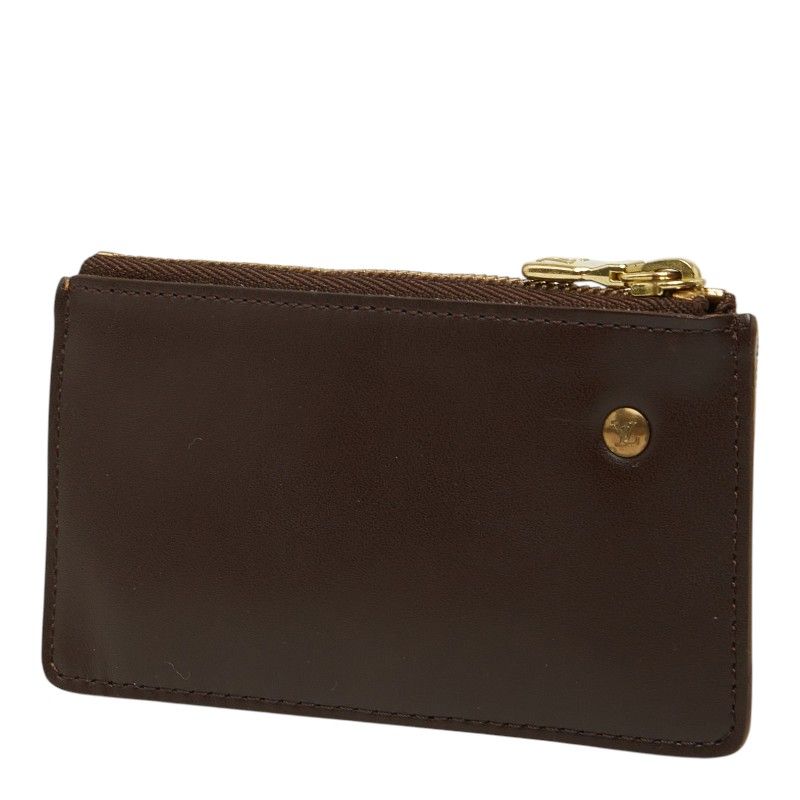 Louis Vuitton Damier Pochette Cles Coin Purse Brown Leather — view 2