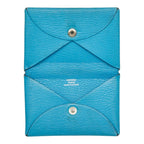 Hermes Calvi Card Case Business Blue Leather — view 6