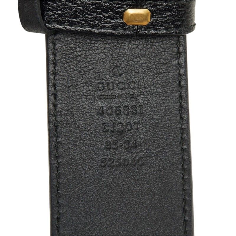 Gucci GG Marmont Belt 85/34 Black Leather — view 5