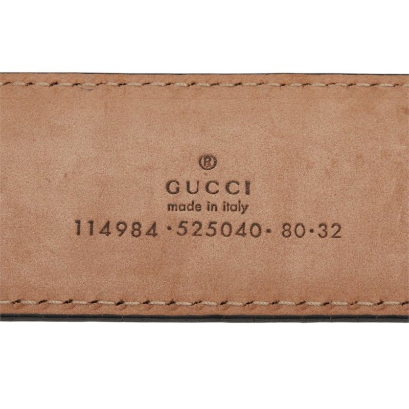 Gucci Guccissima Interlocking G GG Buckle Belt Black Leather — view 5