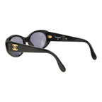 Chanel CC Logo Sunglasses Black Gold Acetate Eyewear — view 2