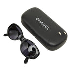 Chanel CC Logo Sunglasses Black Gold Acetate Eyewear — view 7