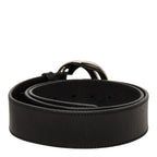 Gucci Interlocking G GG Logo Buckle Belt Black Silver Leather — view 3