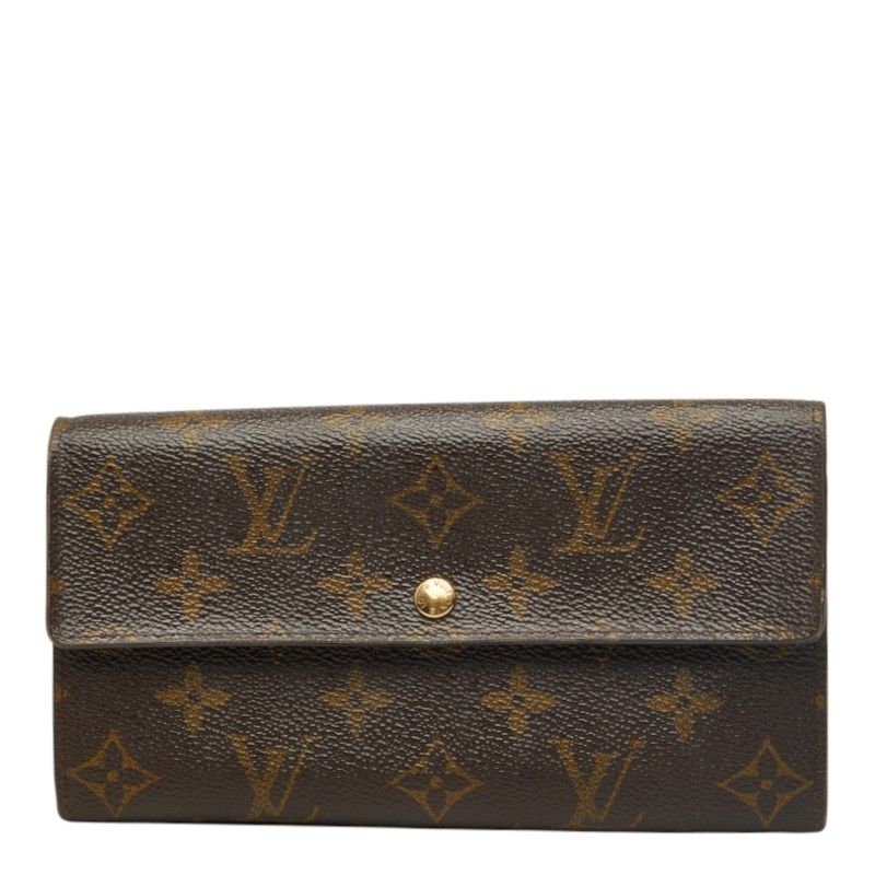 Louis Vuitton Monogram Pochette Porte Monnaie Credit Wallet Brown