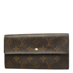 Louis Vuitton Monogram Pochette Porte Monnaie Credit Wallet Brown