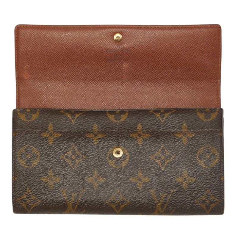 Louis Vuitton Monogram Pochette Porte Monnaie Credit Wallet Brown — view 6