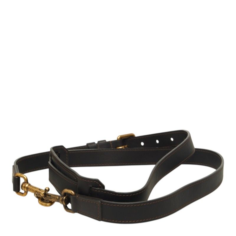 Louis Vuitton Shoulder Strap Brown Leather — view 2