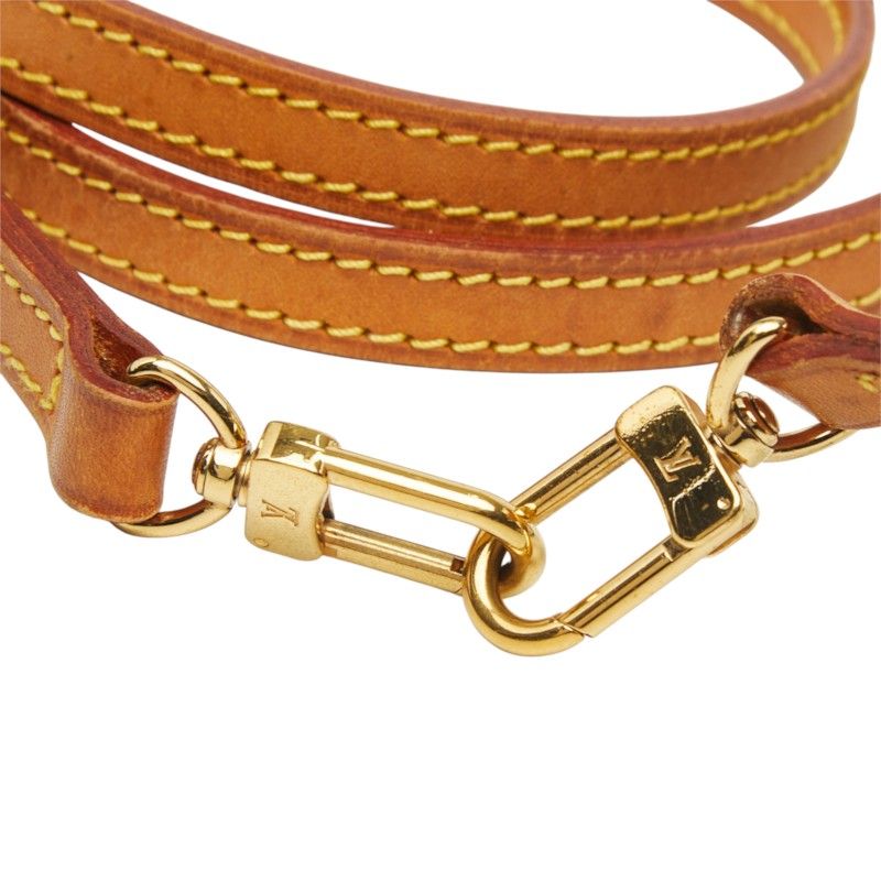 Louis Vuitton Shoulder Strap Brown Leather — view 4