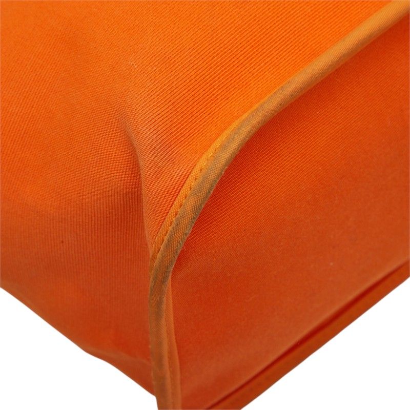 Hermes Kabak Elan PM Tote Bag Orange Toile Officier Leather — view 5