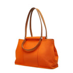 Hermes Kabak Elan PM Tote Bag Orange Toile Officier Leather — view 2