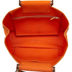 Hermes Kabak Elan PM Tote Bag Orange Toile Officier Leather — view 8