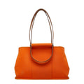 Hermes Kabak Elan PM Tote Bag Orange Toile Officier Leather
