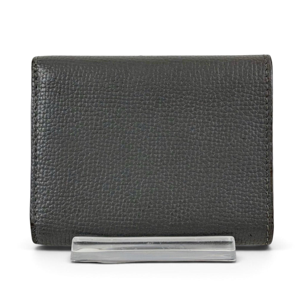 Loewe Anagram Wallet Trifold Vertical Compact Silver Gray — view 4