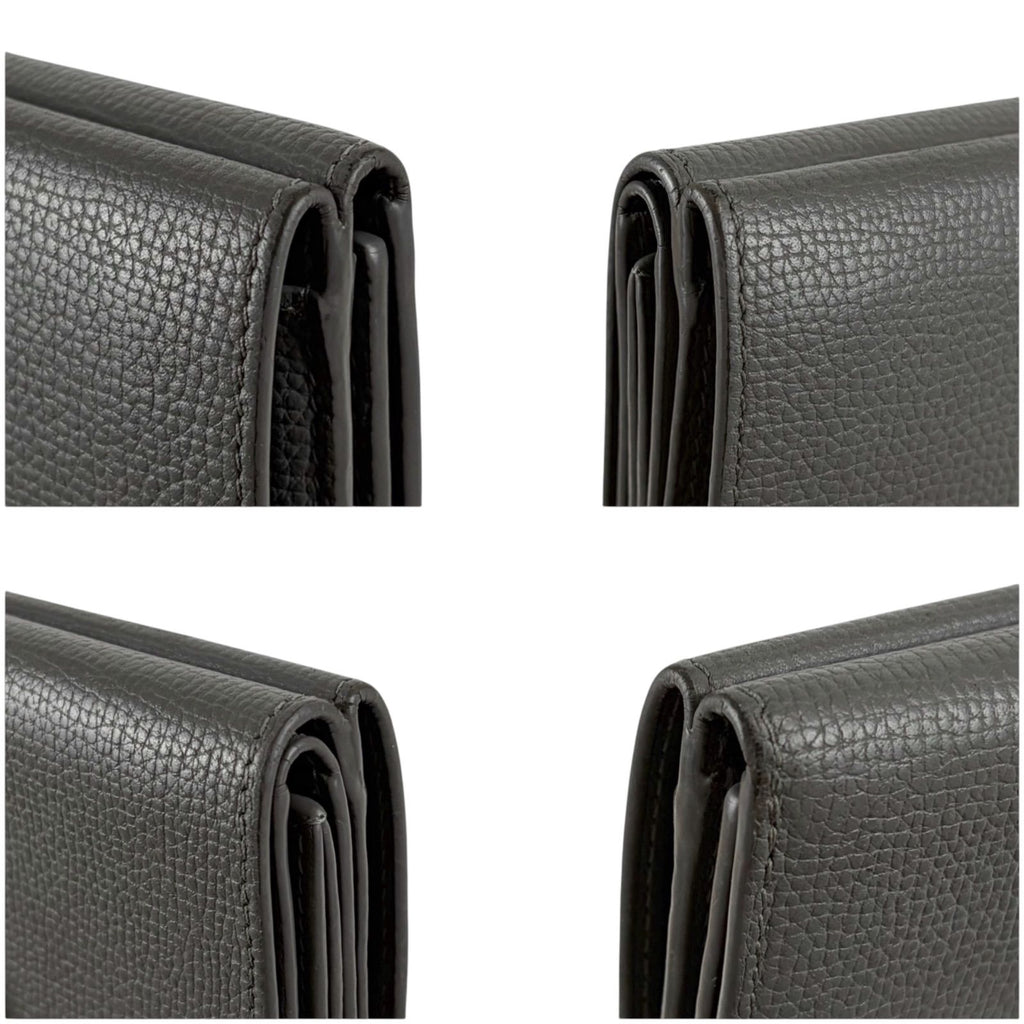 Loewe Anagram Wallet Trifold Vertical Compact Silver Gray — view 8