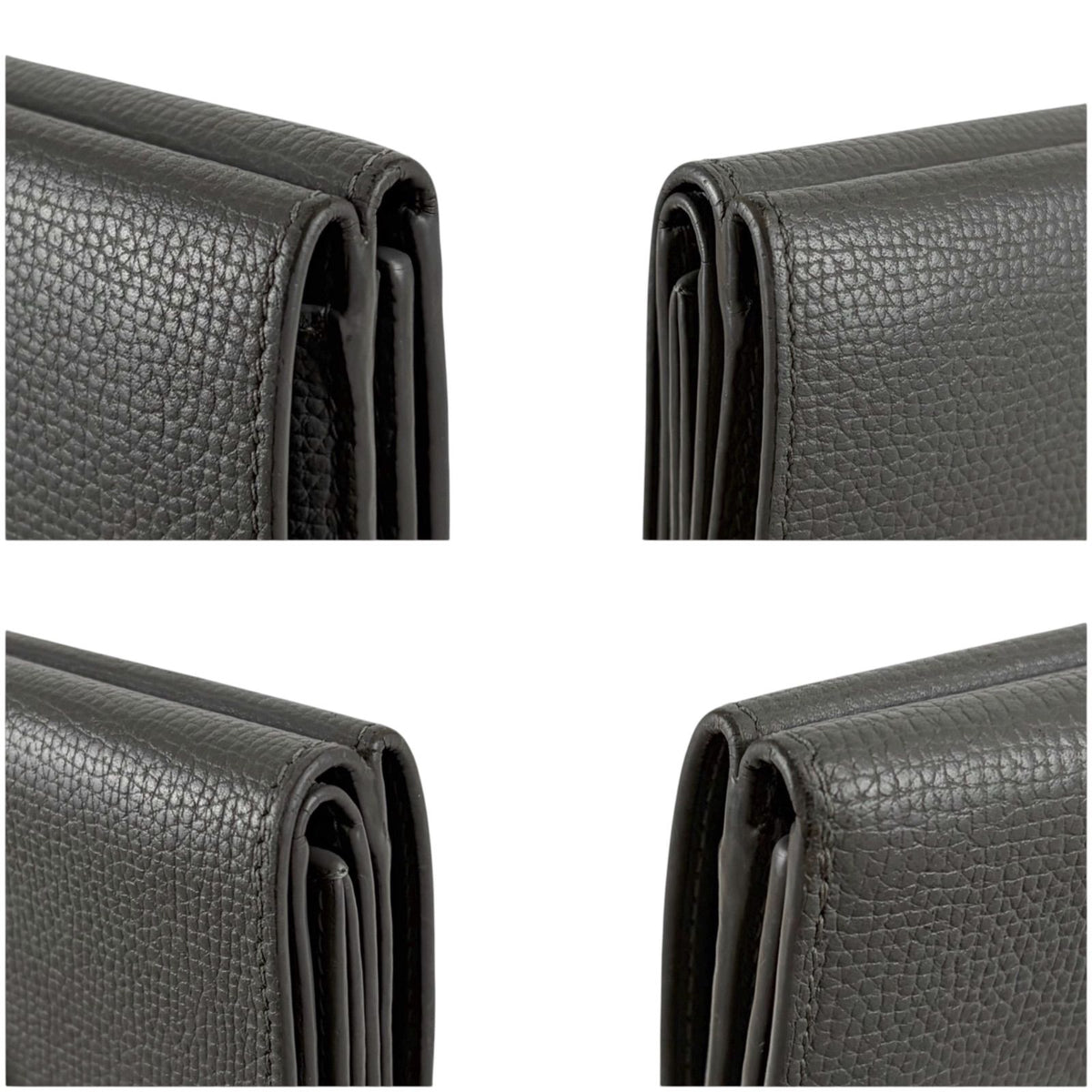 Loewe Anagram Wallet Trifold Vertical Compact Silver Gray — view 8