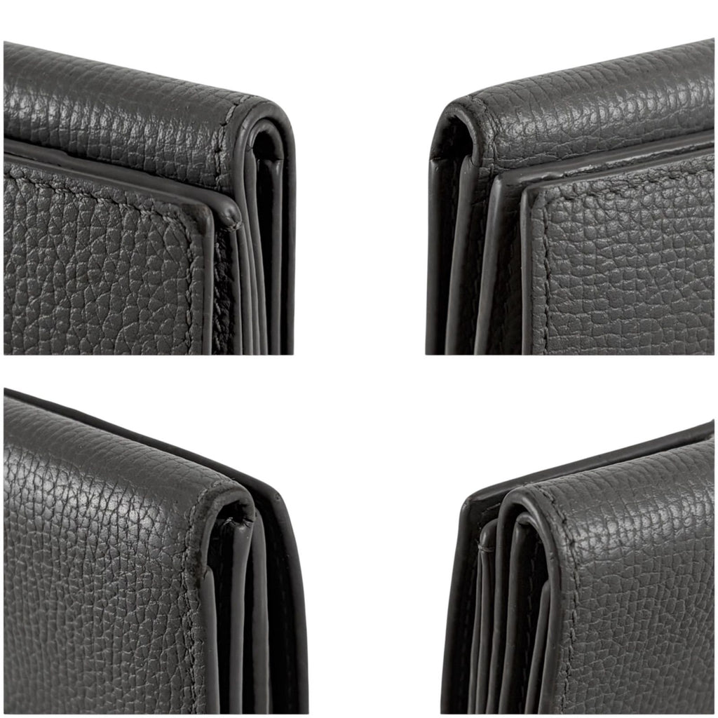 Loewe Anagram Wallet Trifold Vertical Compact Silver Gray — view 7