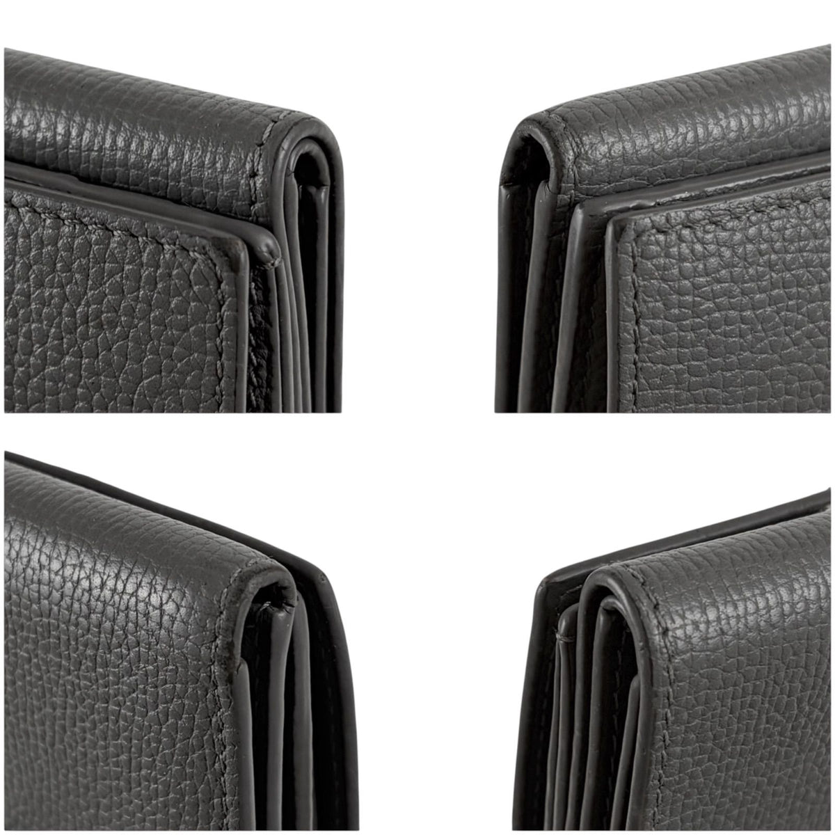 Loewe Anagram Wallet Trifold Vertical Compact Silver Gray — view 7