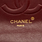 Chanel Vintage Quilted CC Logo Chain Shoulder Bag Black Gold Cotton Leather — view 5