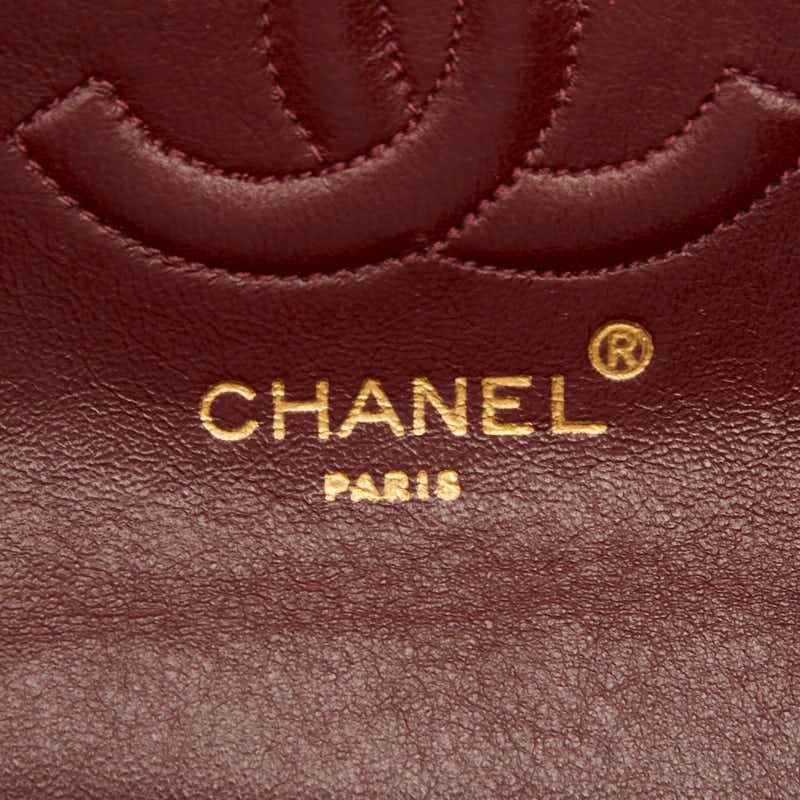 Chanel Vintage Quilted CC Logo Chain Shoulder Bag Black Gold Cotton Leather — view 5