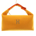 Hermes Brid-a-brac GM Pouch Rocabar Handbag Wool H Logo Orange Brown BB