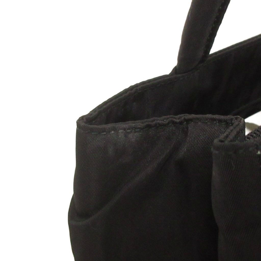 Prada Tessuto Tote Bag Nylon Participating Plate Black — view 8