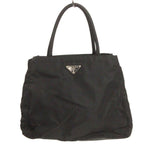 Prada Tessuto Tote Bag Nylon Participating Plate Black
