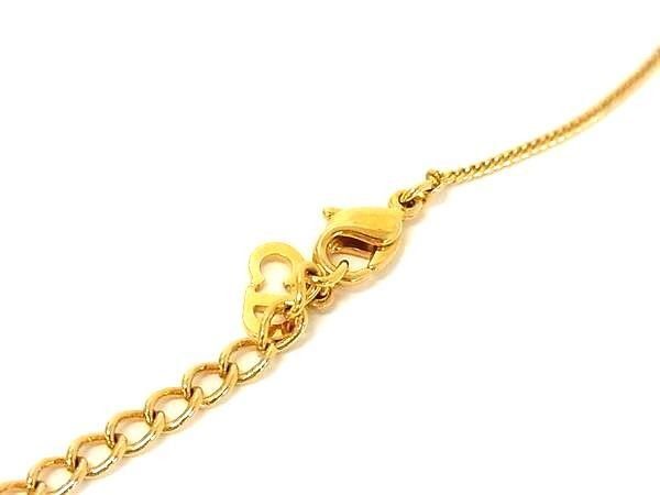 Dior Necklace Heart Logo Gold Metal Vintage — view 3