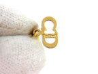 Dior Necklace Heart Logo Gold Metal Rhinestone Vintage — view 4