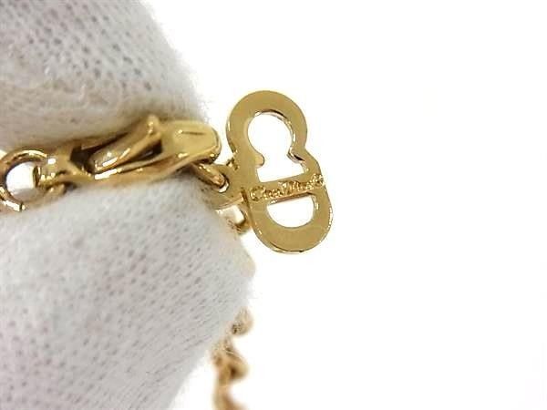 Dior Necklace Choker Flower Motif Gold Metal Rhinestone Vintage — view 4