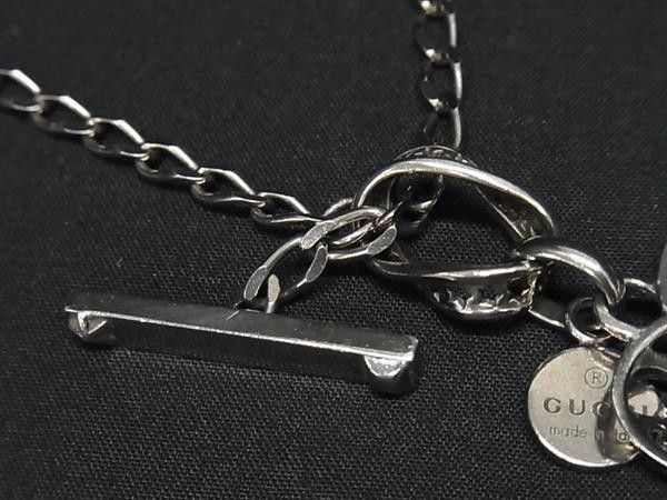 Gucci Necklace Crest Heart Silver Pendant Toggle — view 5