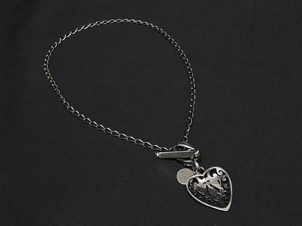 Gucci Necklace Crest Heart Silver Pendant Toggle — view 3