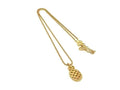 Dior Necklace Oval CD Logo Gold Metal Mesh Vintage