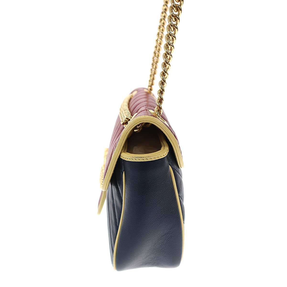 Gucci GG Marmont Medium Shoulder Bag Navy — view 3