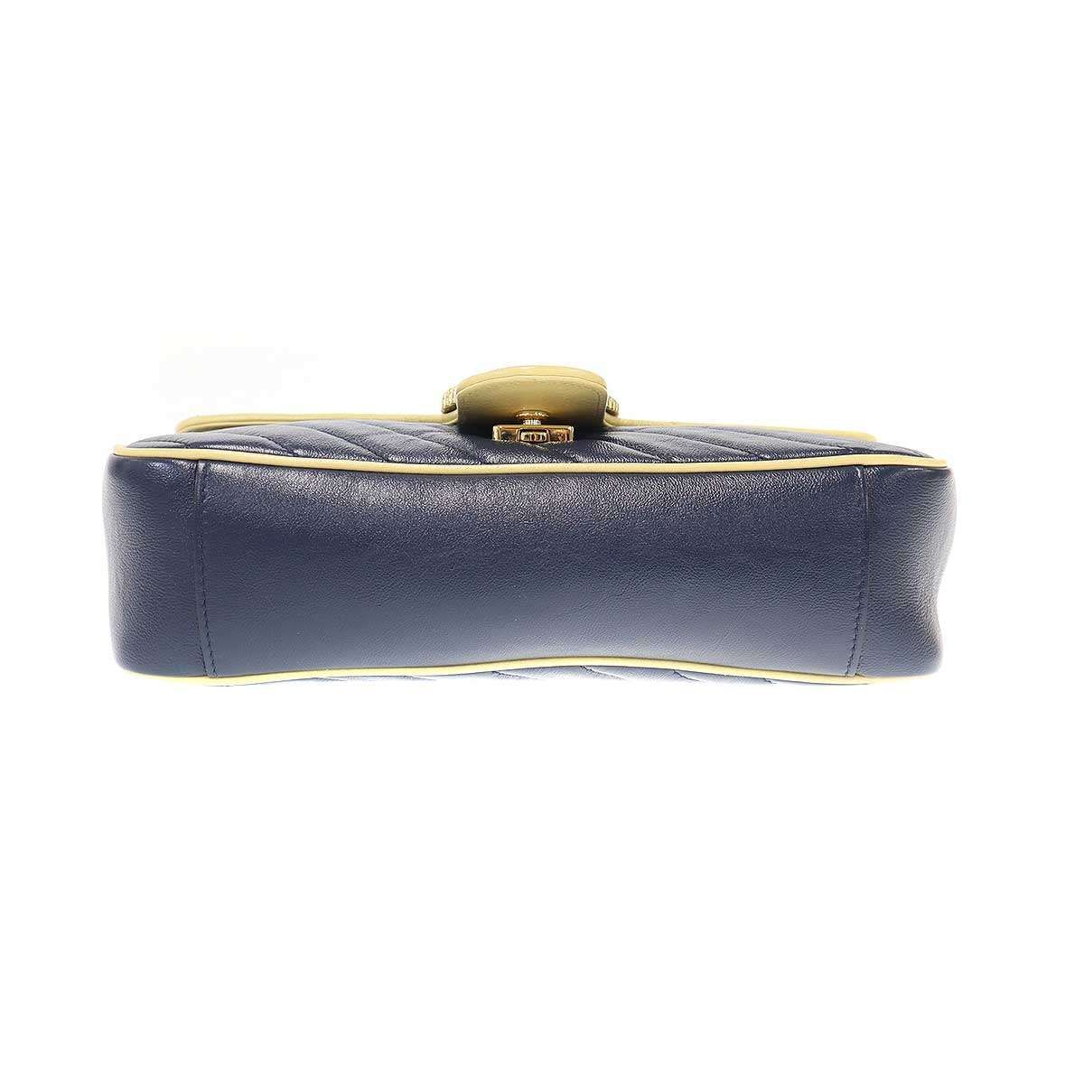 Gucci GG Marmont Medium Shoulder Bag Navy — view 4