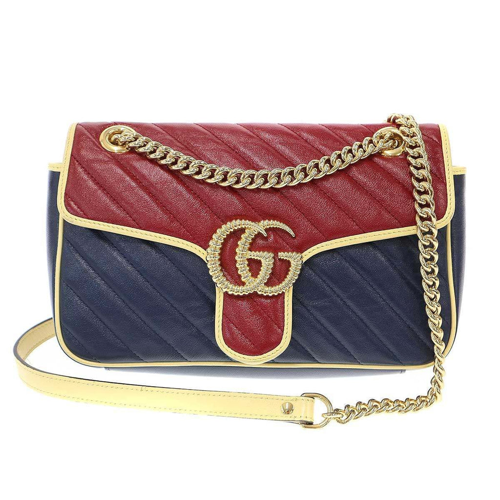 Gucci GG Marmont Medium Shoulder Bag Navy
