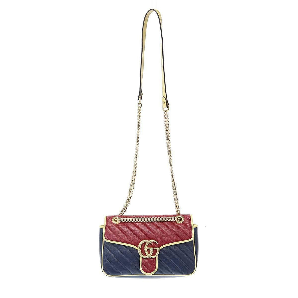 Gucci GG Marmont Medium Shoulder Bag Navy — view 5
