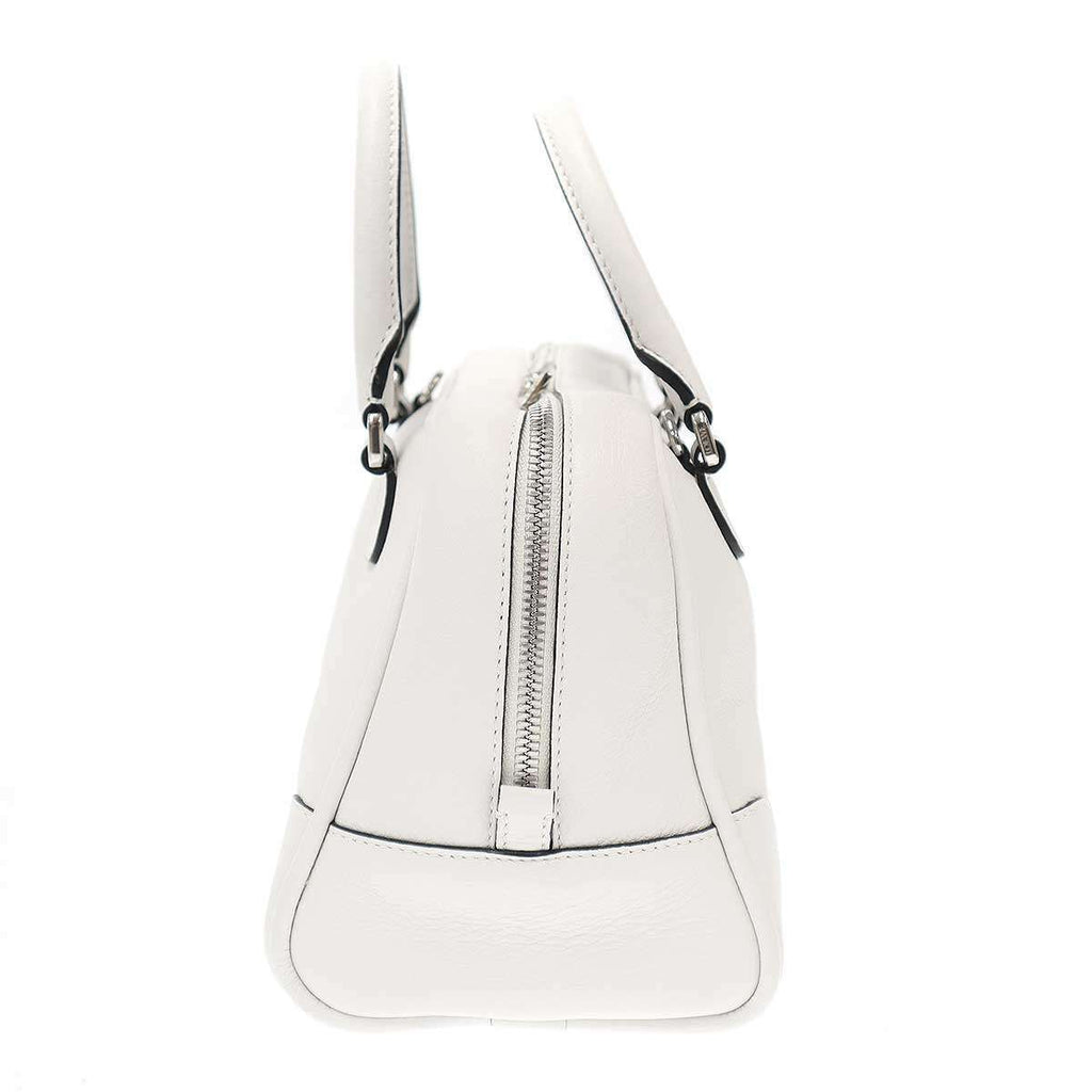 Loewe Amazona 75 Small Leather Shoulder Bag White — view 3