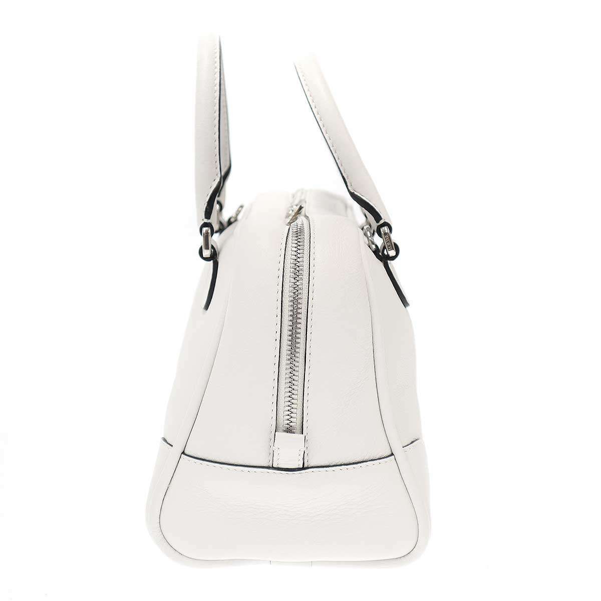Loewe Amazona 75 Small Leather Shoulder Bag White — view 3