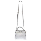 Fendi Peekaboo Mini Selleria Mini Shoulder Bag Silver — view 5