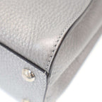 Fendi Peekaboo Mini Selleria Mini Shoulder Bag Silver — view 8