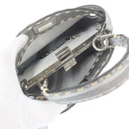 Fendi Peekaboo Mini Selleria Mini Shoulder Bag Silver — view 7