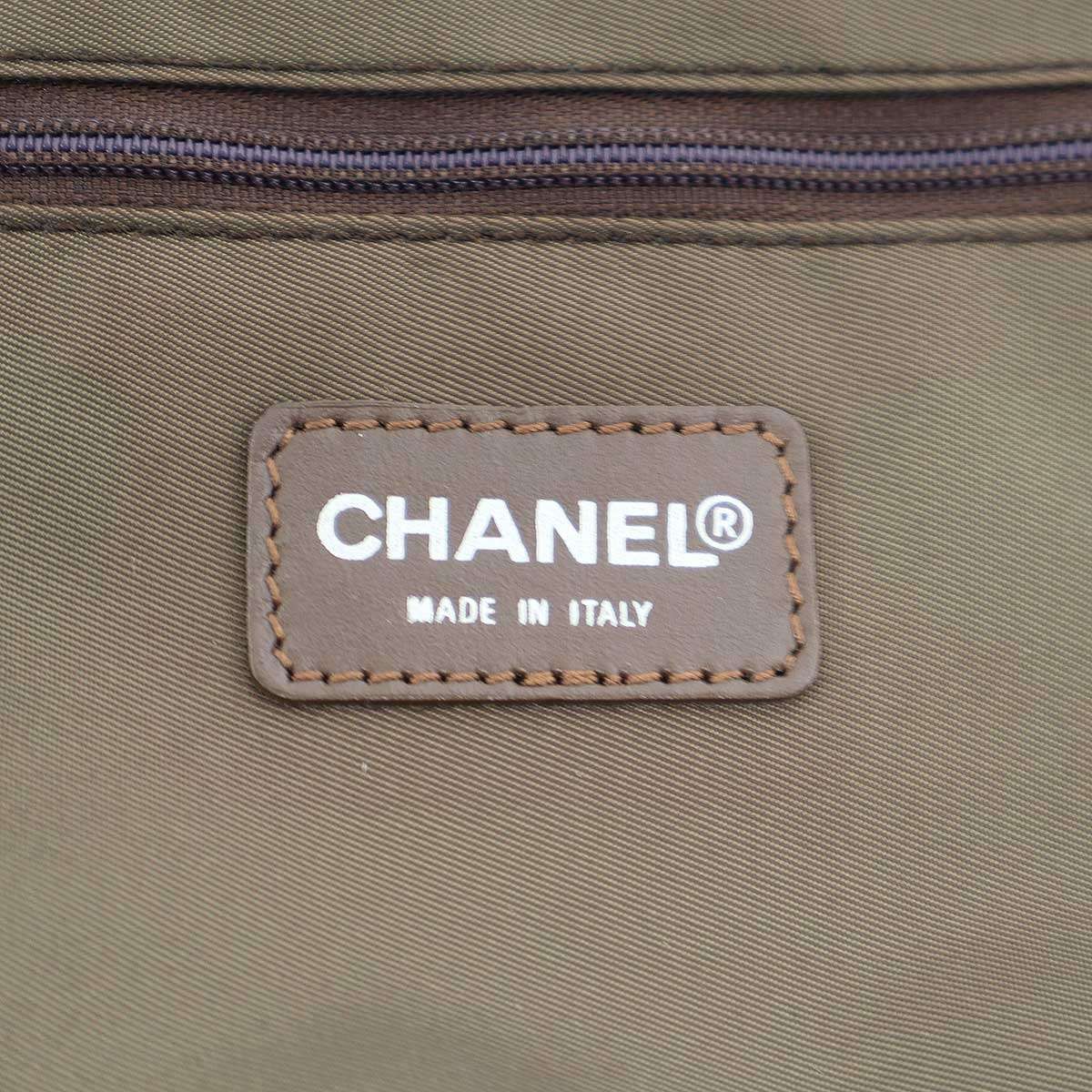 Chanel New Travel Line CC Logo Shoulder Boston Bag Khaki — view 5