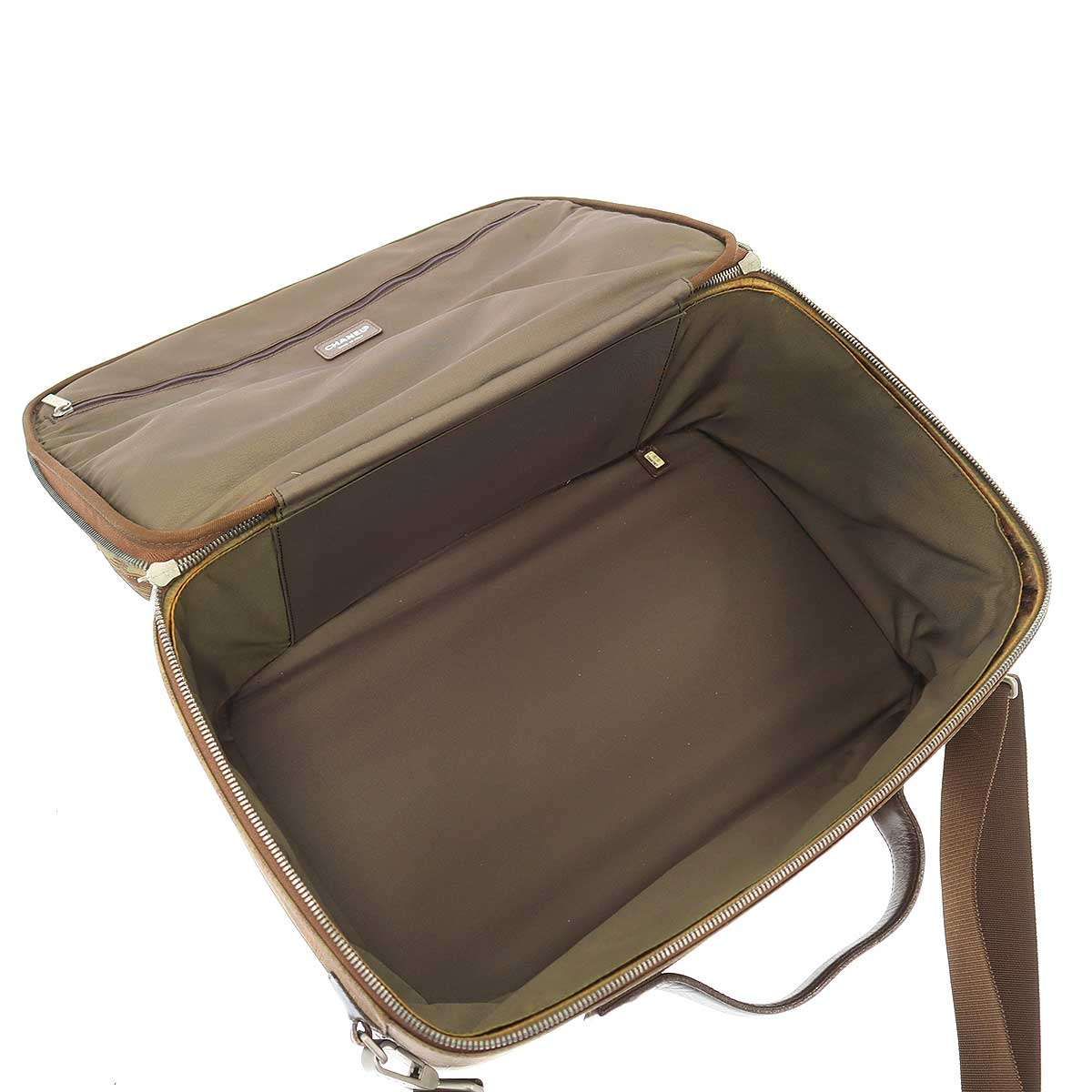 Chanel New Travel Line CC Logo Shoulder Boston Bag Khaki — view 6