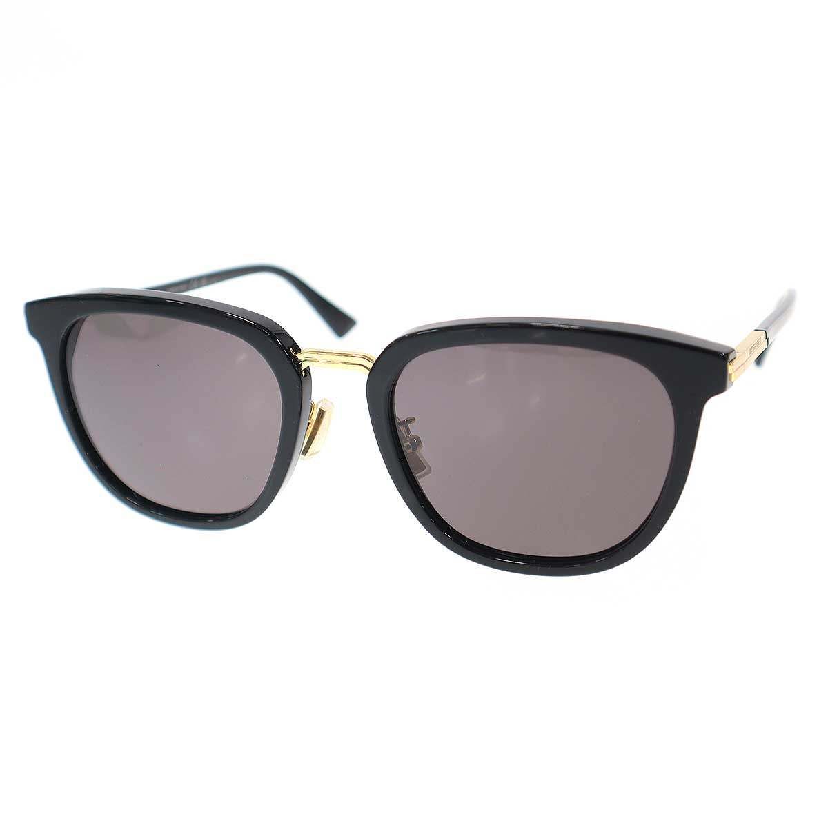 Bottega Veneta Wellington Shape Asian Fit Sunglasses Black 55 Eyewear