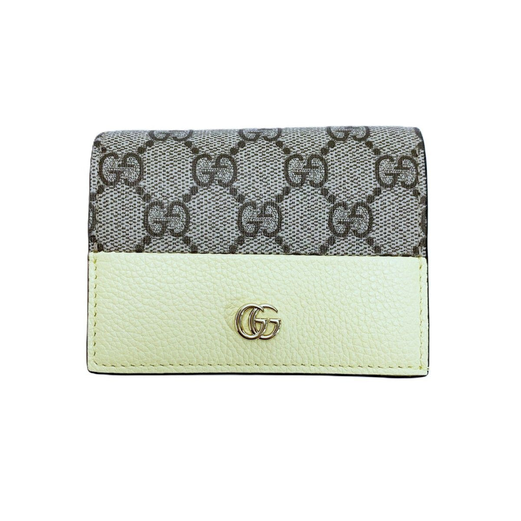 Gucci Bifold Wallet Double G Bicolor Small Cream Beige — view 2