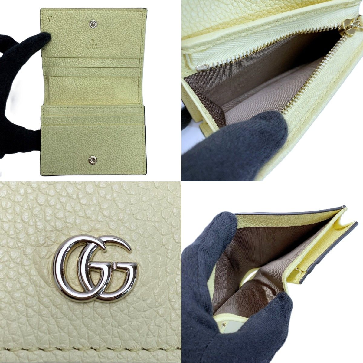 Gucci Bifold Wallet Double G Bicolor Small Cream Beige — view 6