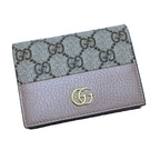 Gucci Bifold Wallet Double G Bicolor Small Pink Beige