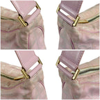 Chanel New Travel Line Hand Pink Mini Handbag Pouch Nylon Canvas CC Logo — view 5