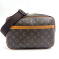 Louis Vuitton Reporter PM Monogram Leather Brown Light Shoulder Bag Gold